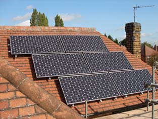 Sanyo solar panel installation